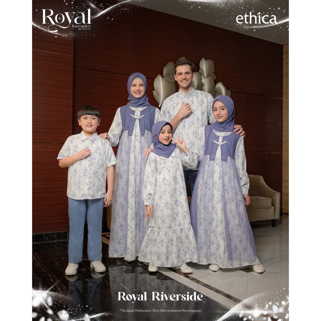 SARIMBIT KELUARGA ROYAL RIVERSIDE BY ETHICA DRESS WANITA DEWASA LAYER OUTER KOKO KEMEJA AYAH LENGAN 