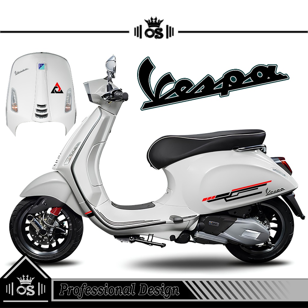 STRIPING VESPA SPRINT & PRIMAVERA / MTF 22 / CUTTING STIKER VESPA SPRINT / STIKER VESPA / SIMPLE