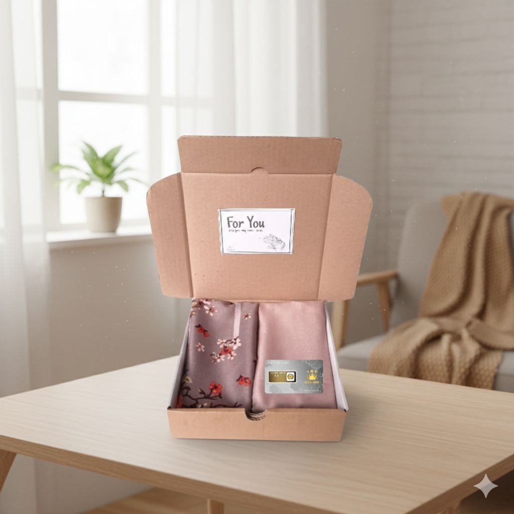 hampers 2 hijab motif dan polos hampers minigold kado hijab gift box hijab bellasaquare kado wedding