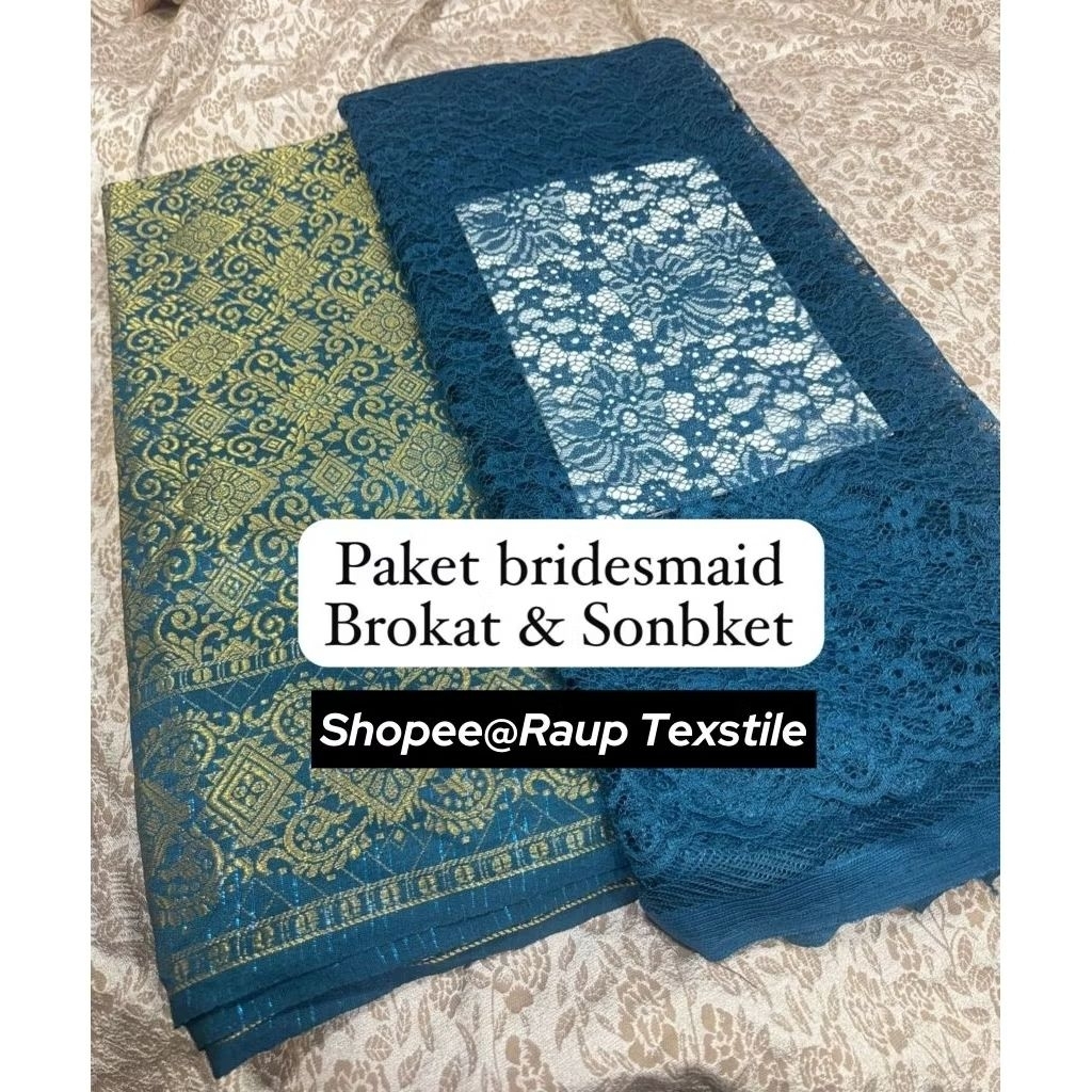 OFFICIAL` SET - PAKET BRIDESMAID KAIN SONGKET & BROKAT MEWAH - PAKET KEBAYA BRIDESMAID, SET KEBAYA