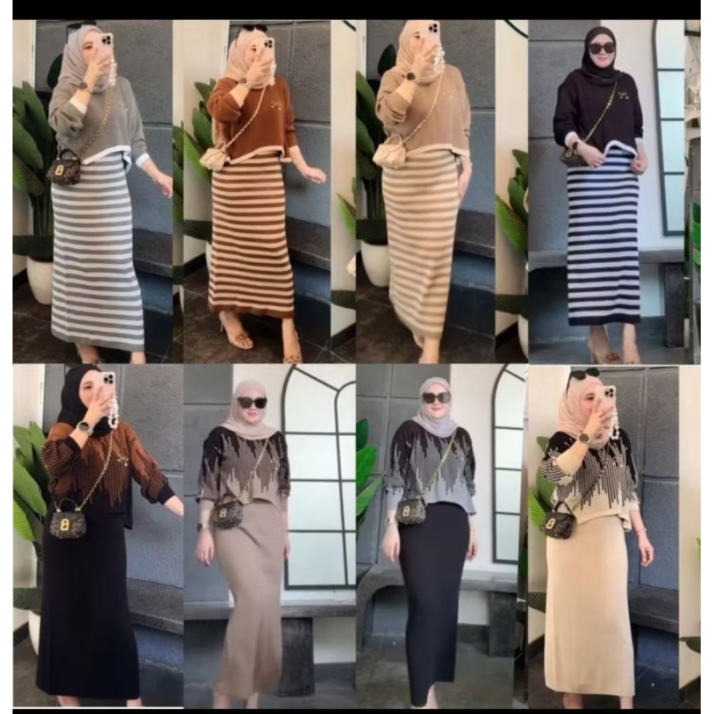 Ardela set dress rajut