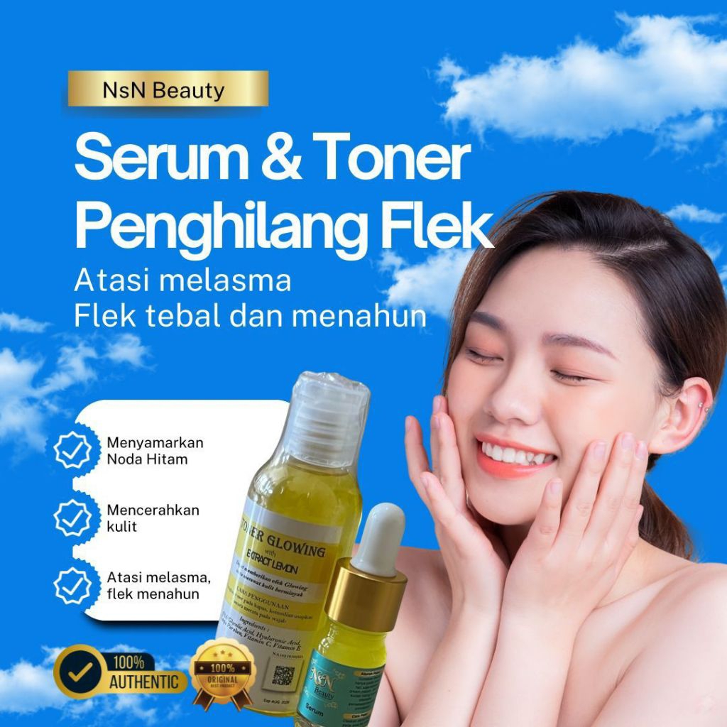 toner dan serum penghilang flek hitam bandel dan tebal