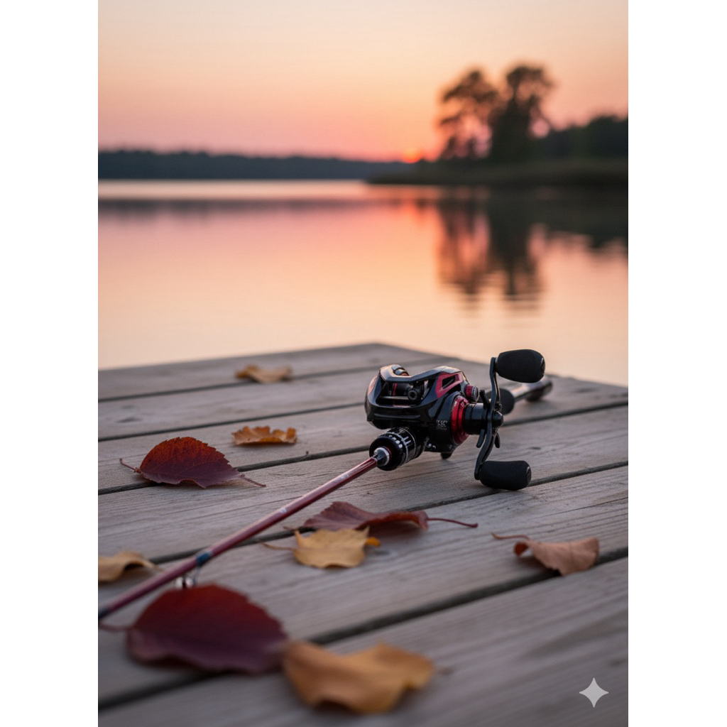 satu set bc UL carbon solid joran lumictar & reel bc wanu clicker