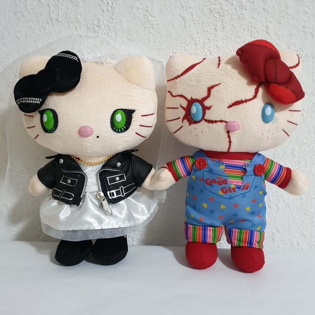 Dupuci 2pcs Chucky and Tiffany Plush Figure Toy Chucky's Stuffed Doll