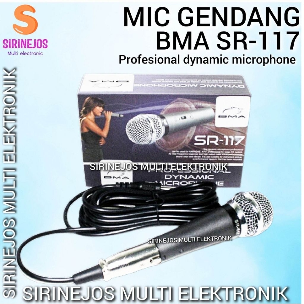 MIC GENDANG BMA SR117 SR 117 KENDANG INSTRUMENT MIK DRUM KETIPUNG TAK DUT SR-117 MIC KABEL MICROPHON