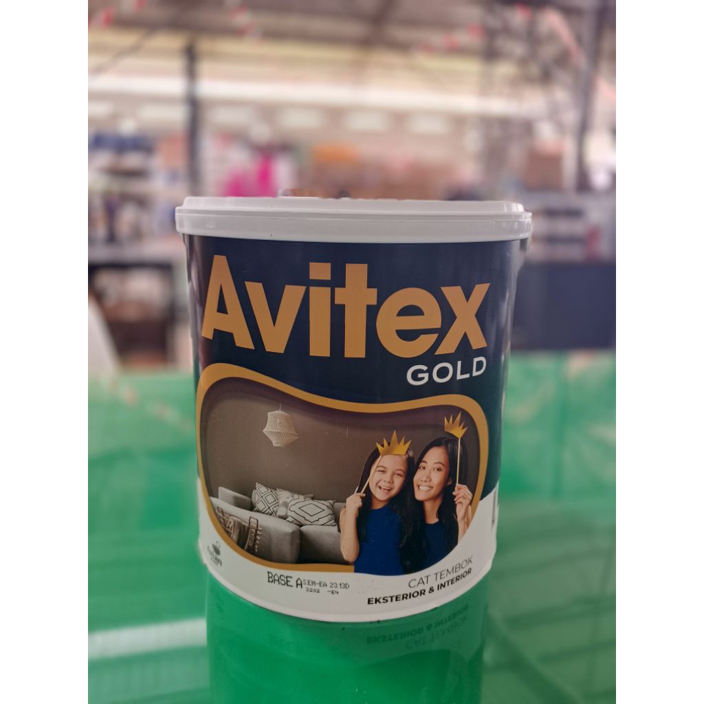 Avitex Cat tembok Avitex Gold 5kg warna putih interior dan eksterior