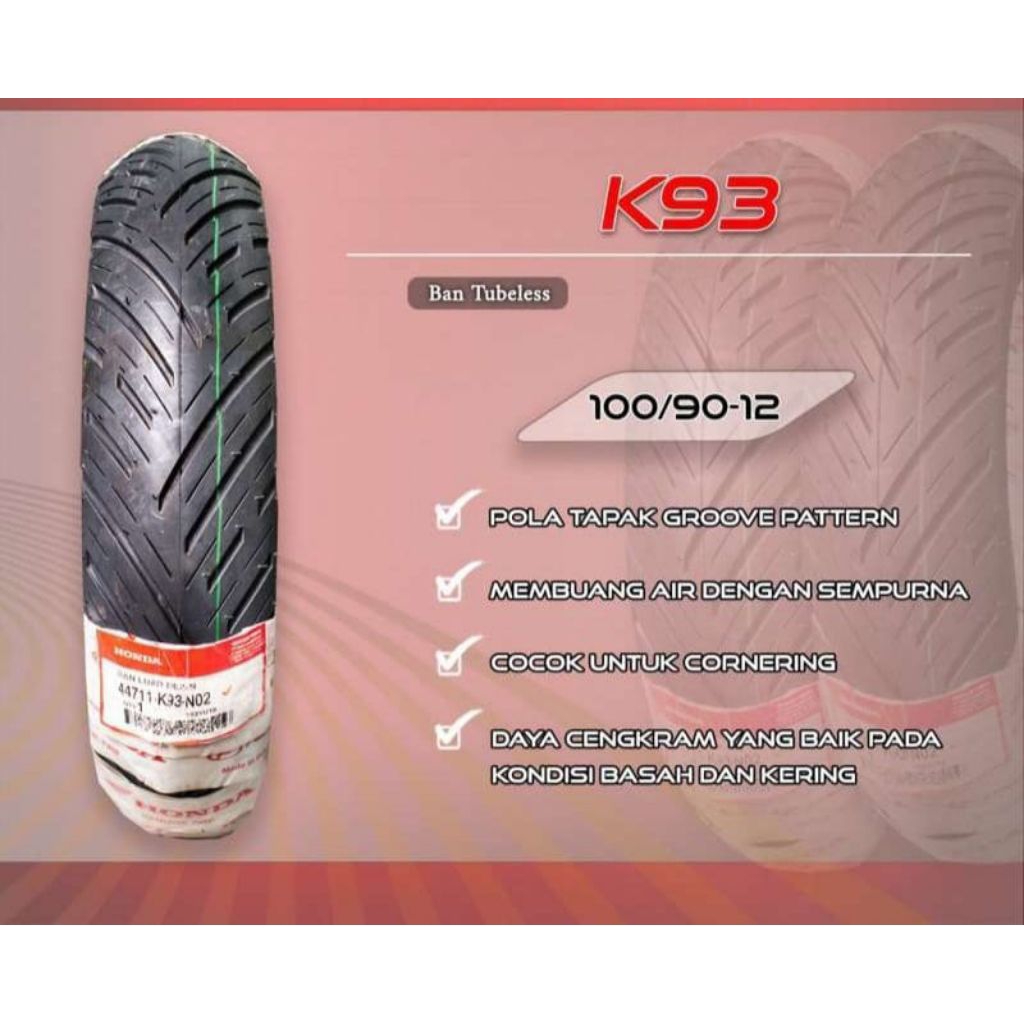 Ban tubles federal 100/90-12 depan Scoopy,beat new