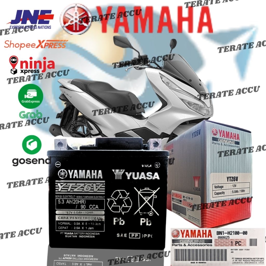 Aki Motor Yamaha Yuasa Original YTZ6V PCX 150/160 , ADV 150/160 , Beat Deluxe ISS