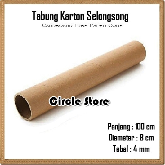 Tabung Kardus Selongsong 100cm 8cm Besar Kecil / Paper Core Tube Karton