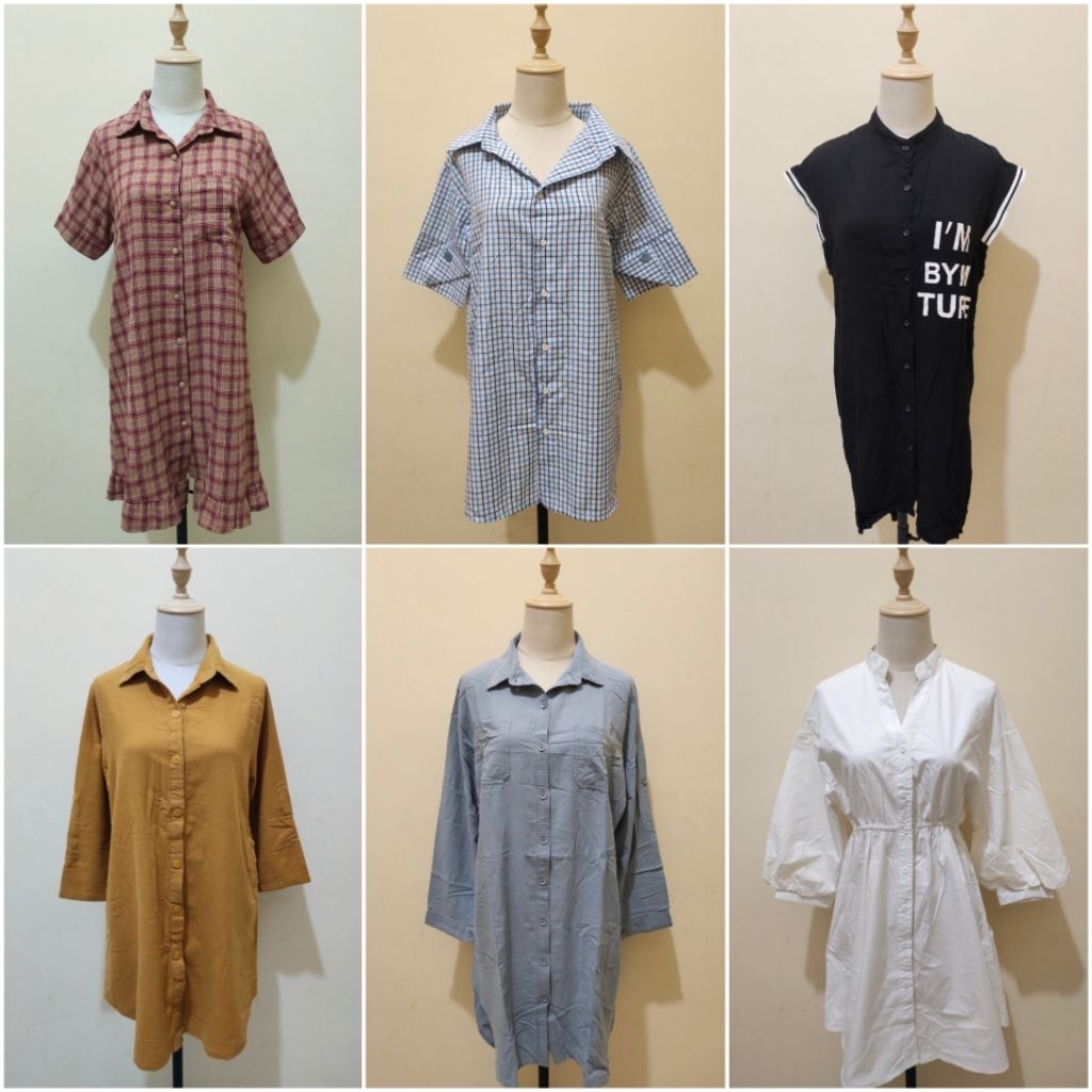 Dress Kemeja Wanita| Dress Cewek Terusan Wanita