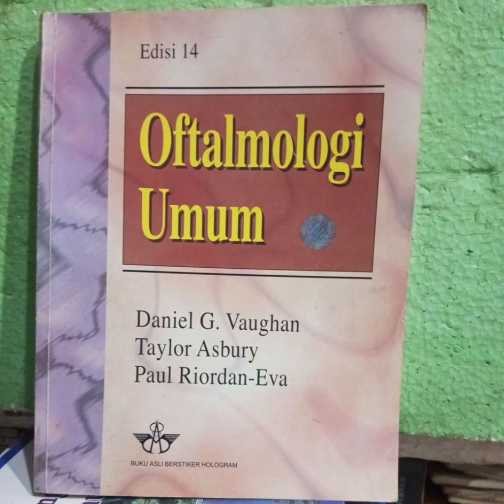 BUKU ORIGINAL Oftalmologi Umum Ed 14