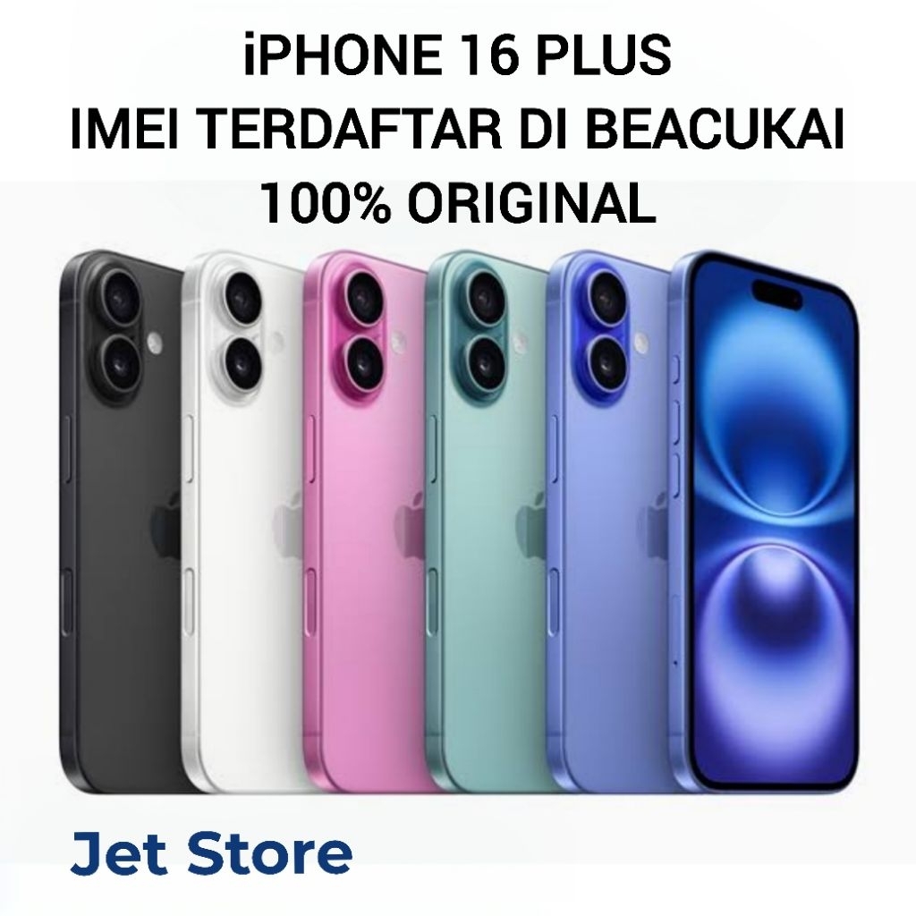 iPhone 16 PLUS 128GB 256GB 512GB Ultramarine Teal Pink White Black Second Seken Bekas BC IBOX INTER 