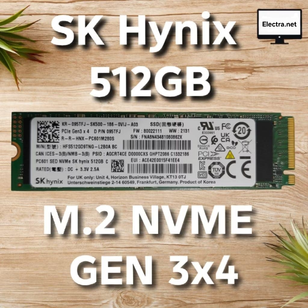 SSD NVMe SK Hynix 512GB PC601 M.2 2280 Gen 3x4 Second Original