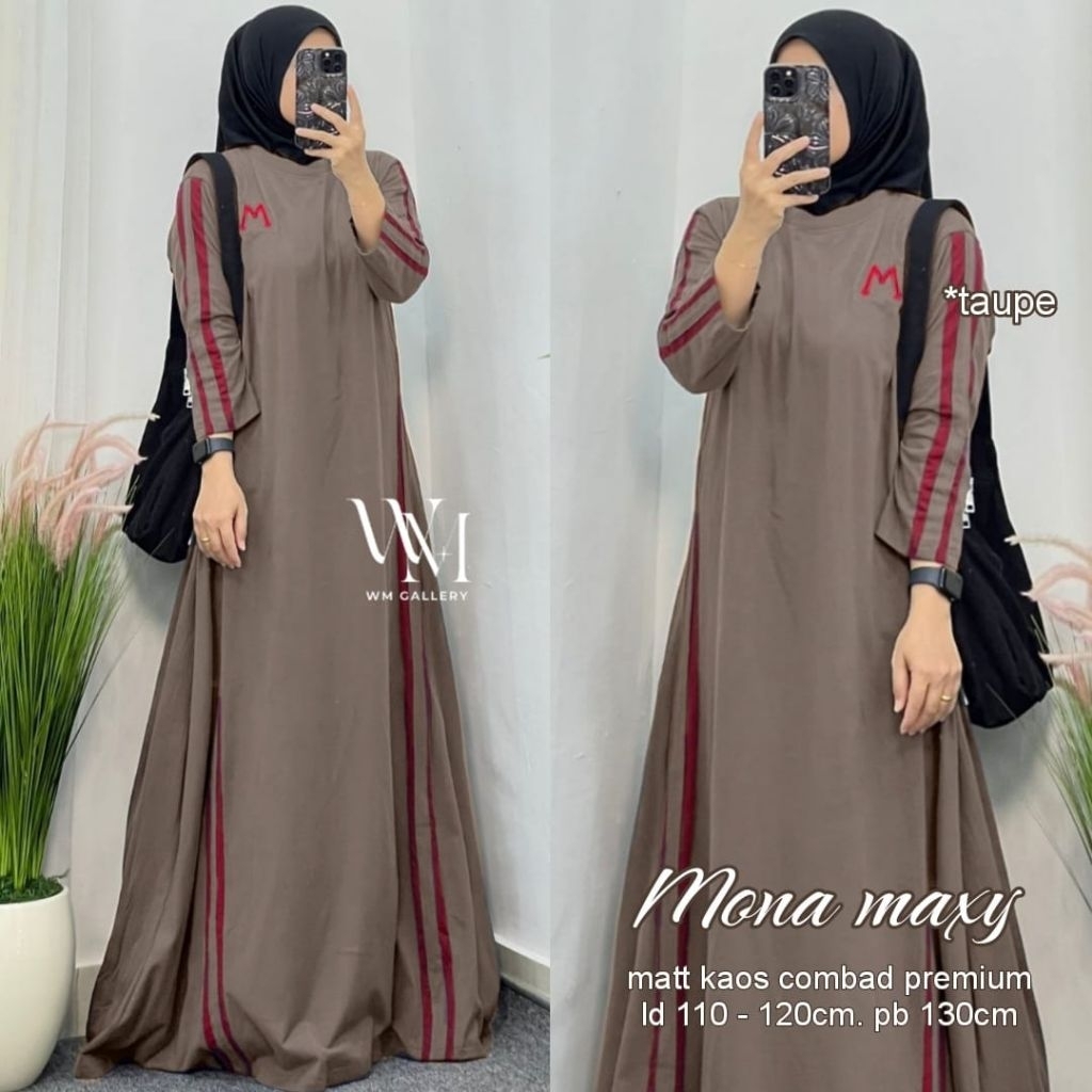 mona midi dress import w&w midi dress korean long tunik jumbo ld 125 ld 130 xxl xxxl midi dress polo