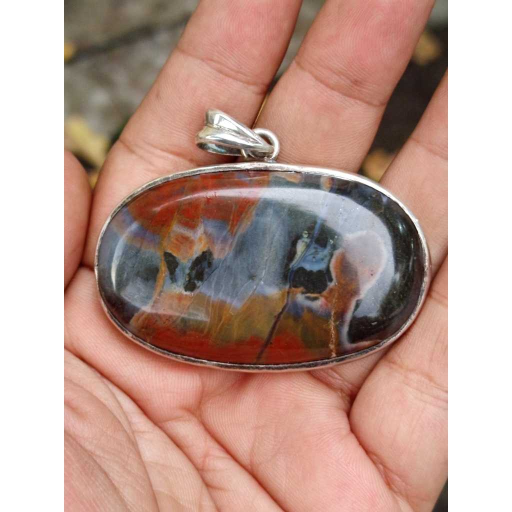 Liontin Perak 925 HM Batu PW Garut Kristal Jumbo Top Color