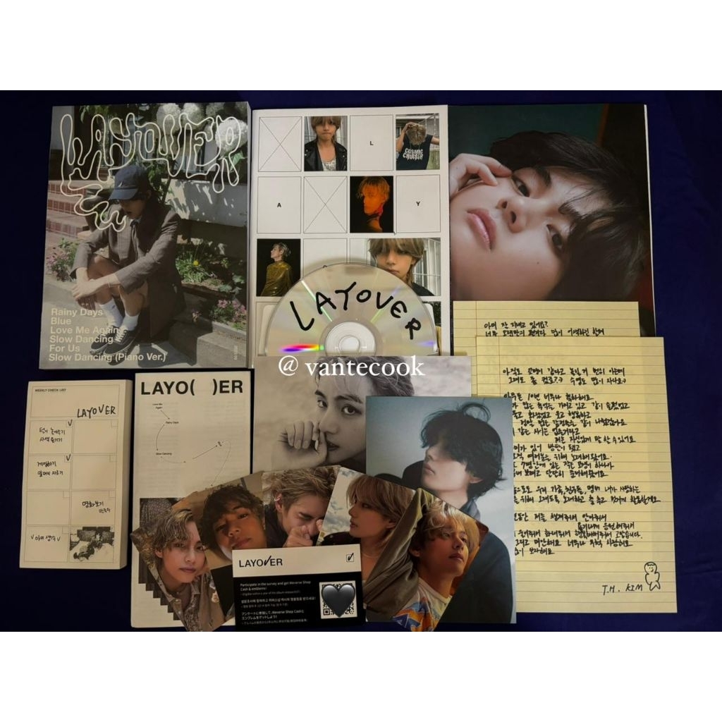 LAYOVER ALBUM V BTS - FULLSET (UNSEALED)