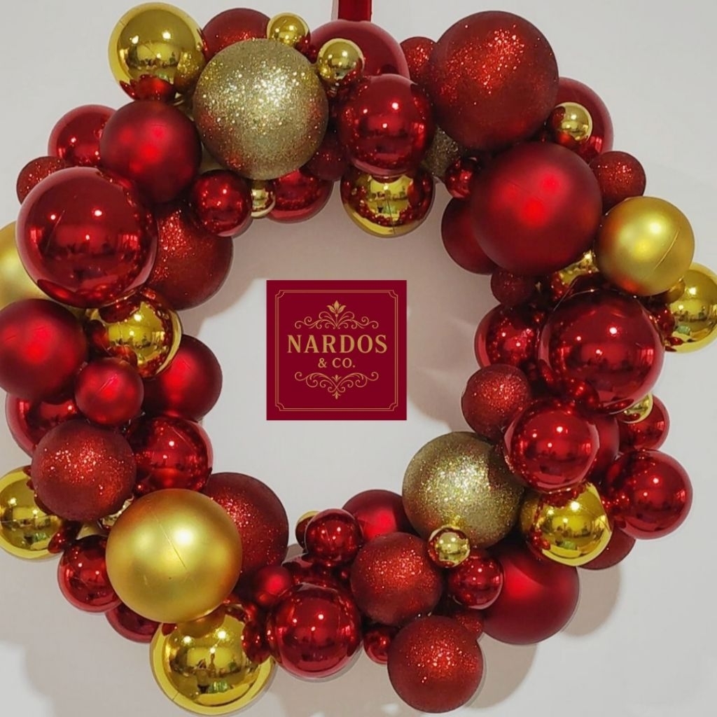 50cm Dekorasi pintu natal Christmas Ring Christmas Wreath Ring natal Kado natal