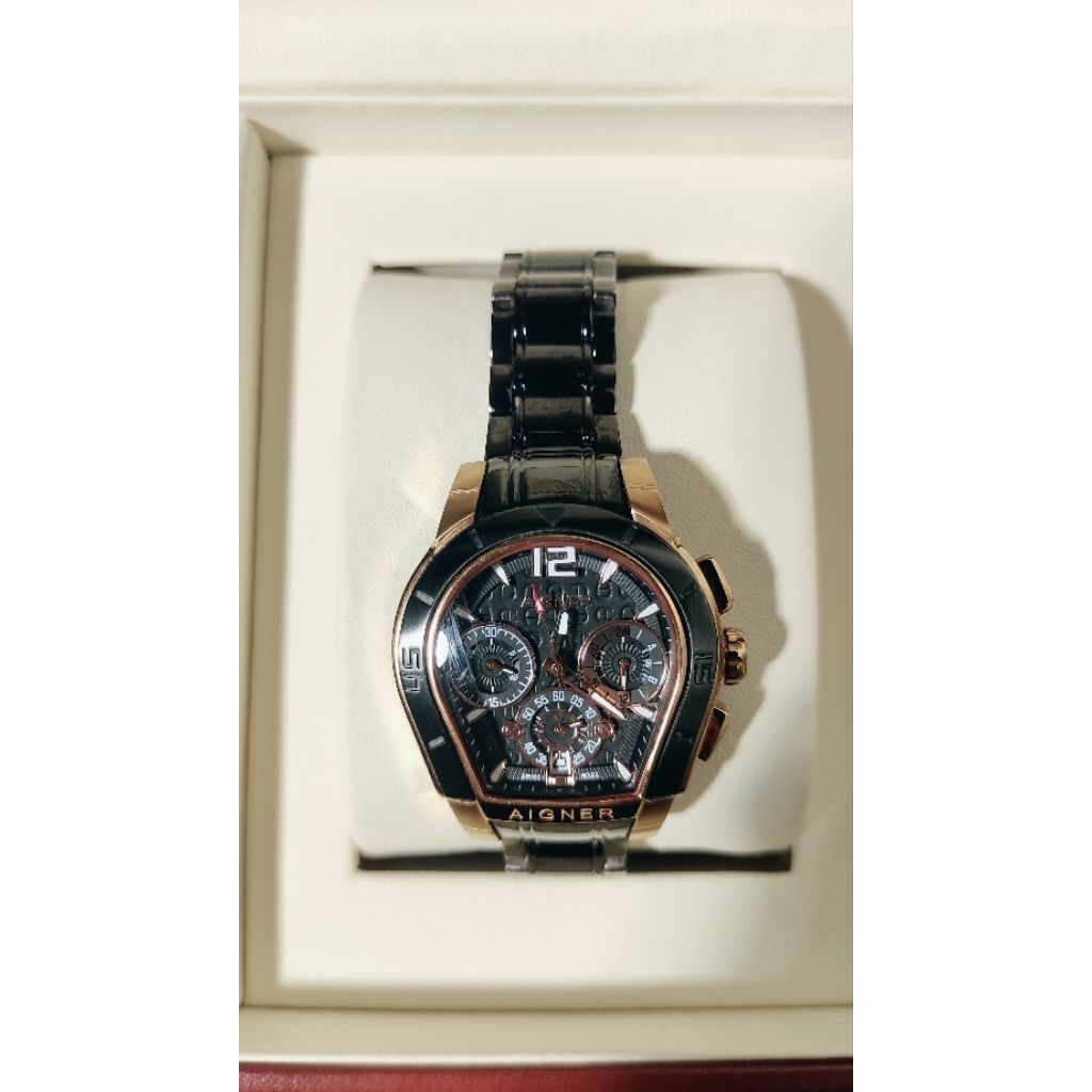 Jam Tangan Wanita Aigner Palermo Chronograph Aktif Original PRELOVED