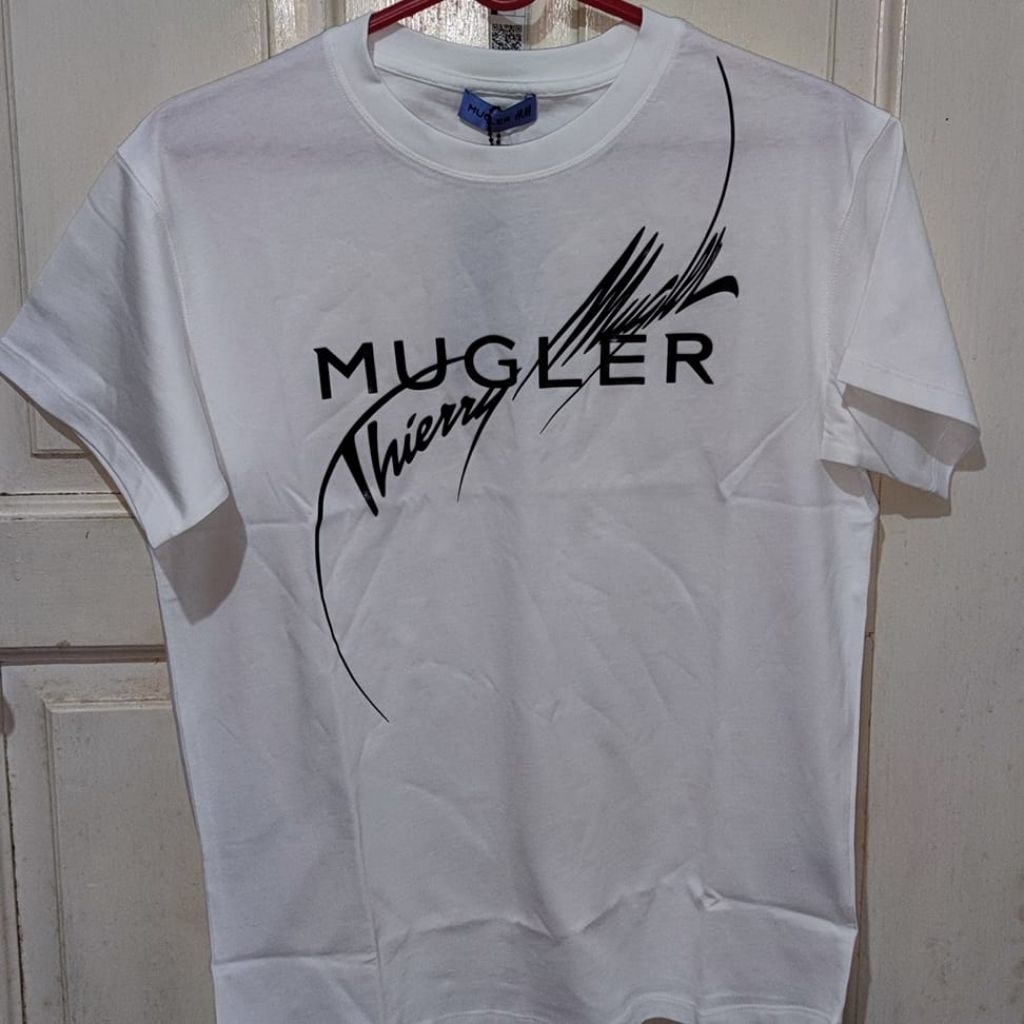 Kaos wanita H&M x Mugler putih