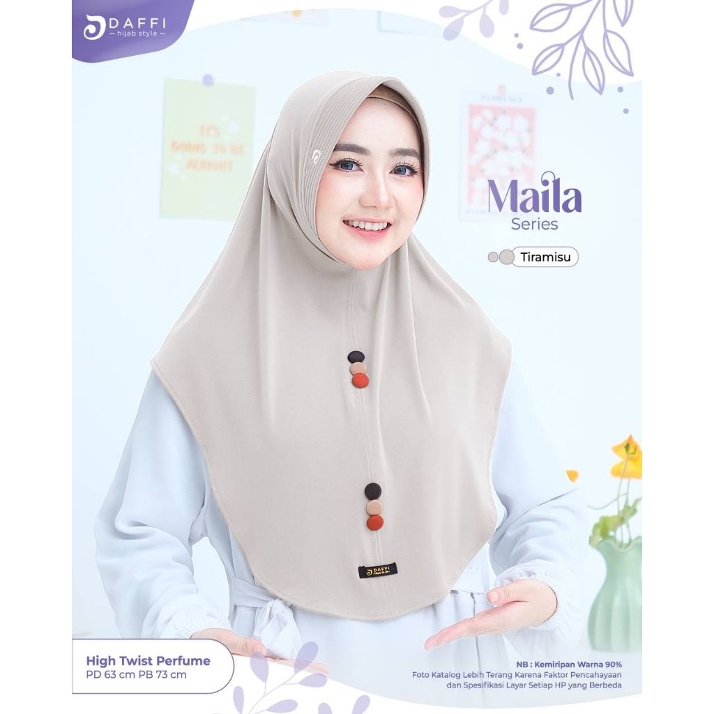 DAFFI HIJAB, HIJAB INSTANT MAILA SERIES, JILBAB DAFFI