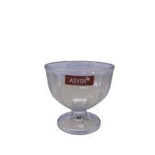 ASVITA GELAS ES TELER MANGKOK ES CAMPUR PLASTIK BENING GELAS ICE CREAM BESAR FERINO 500ML