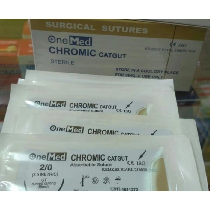 Chromic Catgut No 2/0 + Needle OneMed