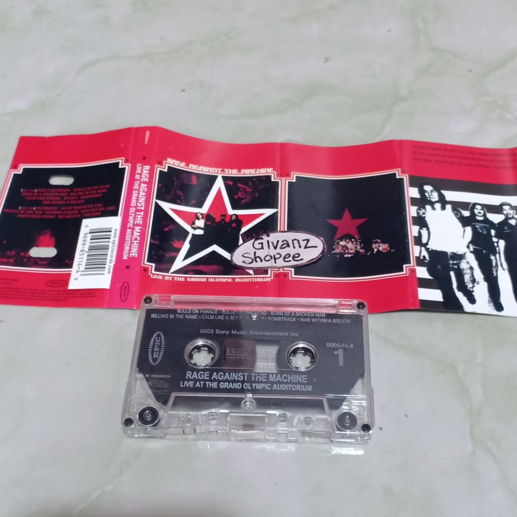 kaset pita RAGE AGAINST THE MACHINE RATM - Live at the grand olympic auditorium