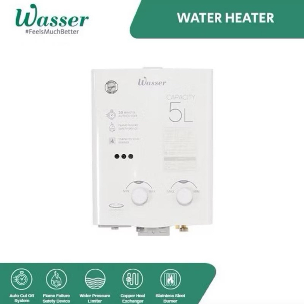 WASSER WATER HEATER WH-501 - WATER HEATER GAS WASSER 501 - PEMANAS AIR PANAS GAS WASSER 501 - WASSER
