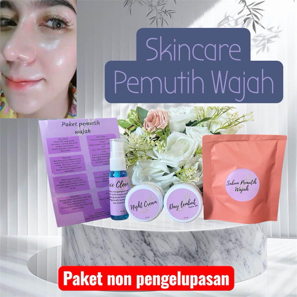 Cream Pemutih Wajah paket non pengelupasan