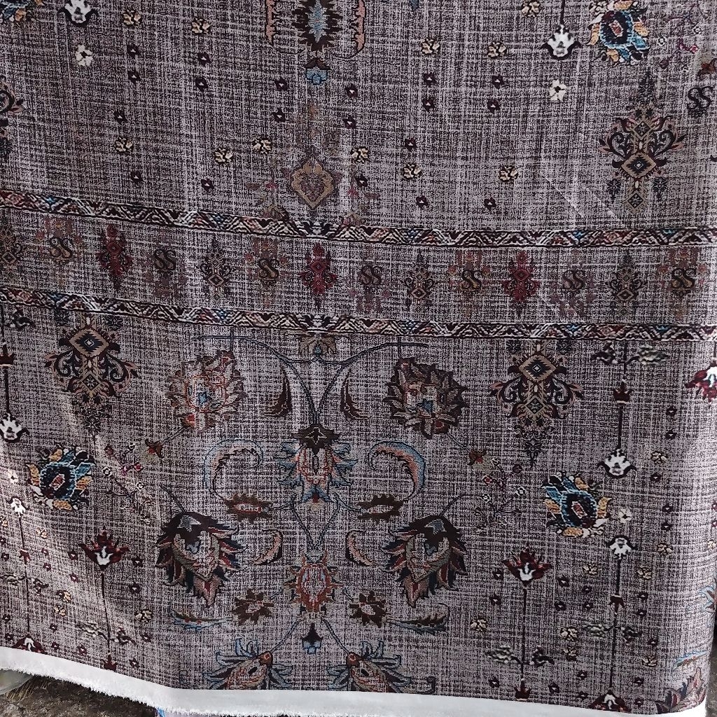 KAIN SATIN SILK PREMIUM MOTIF BATIK SISA GARMENT - KAIN SATEN MOTIF BATIK HARGA/0,5M