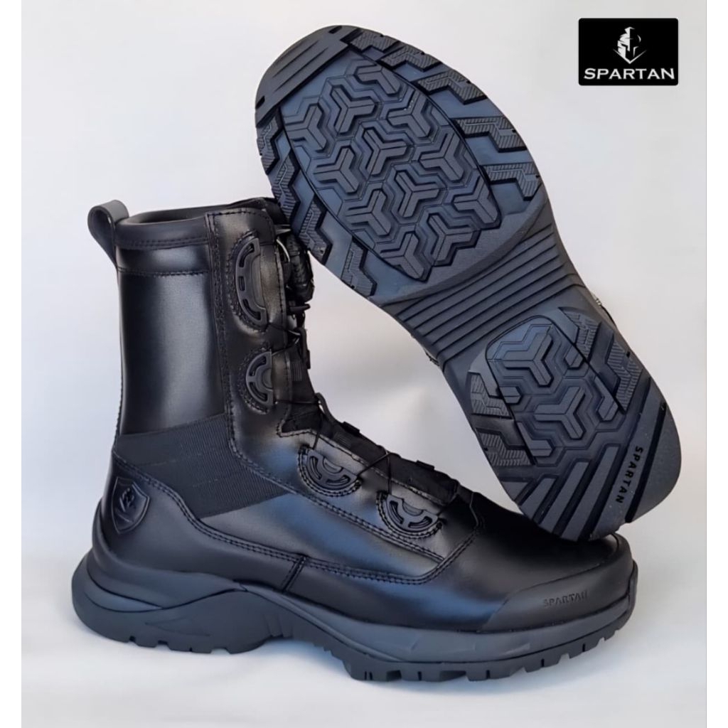SEPATU PDL SPARTAN FULL KULIT SOL TEMPUR DAN SOL DATAR BOA