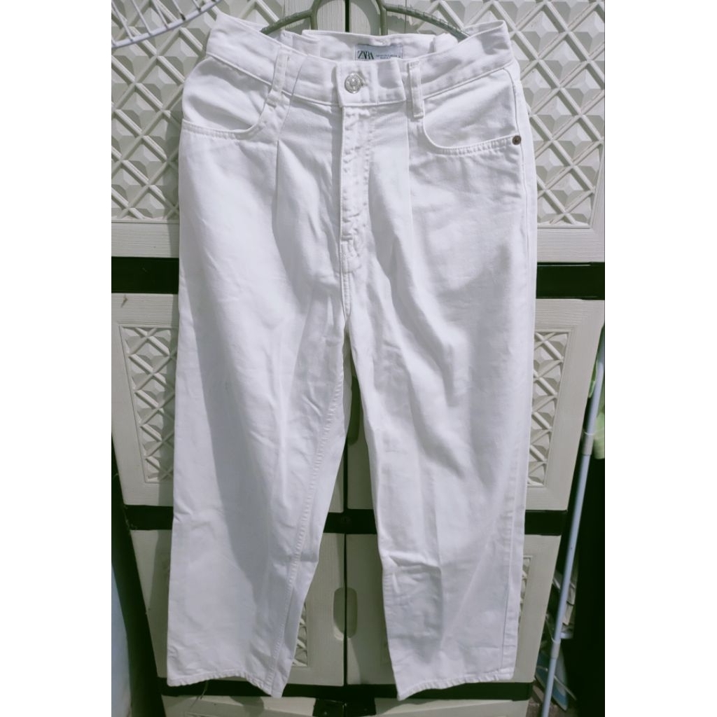 Preloved pribadi Kulot Jeans putih ORIGINAL BY ZARA