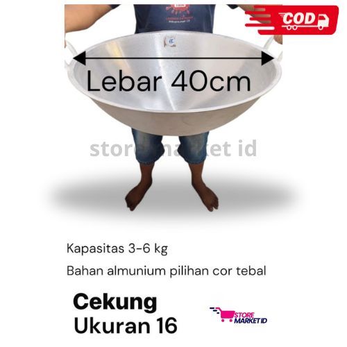 Wajan Cekung Kuali Jumbo Anti Lengket Alumunium Kuat