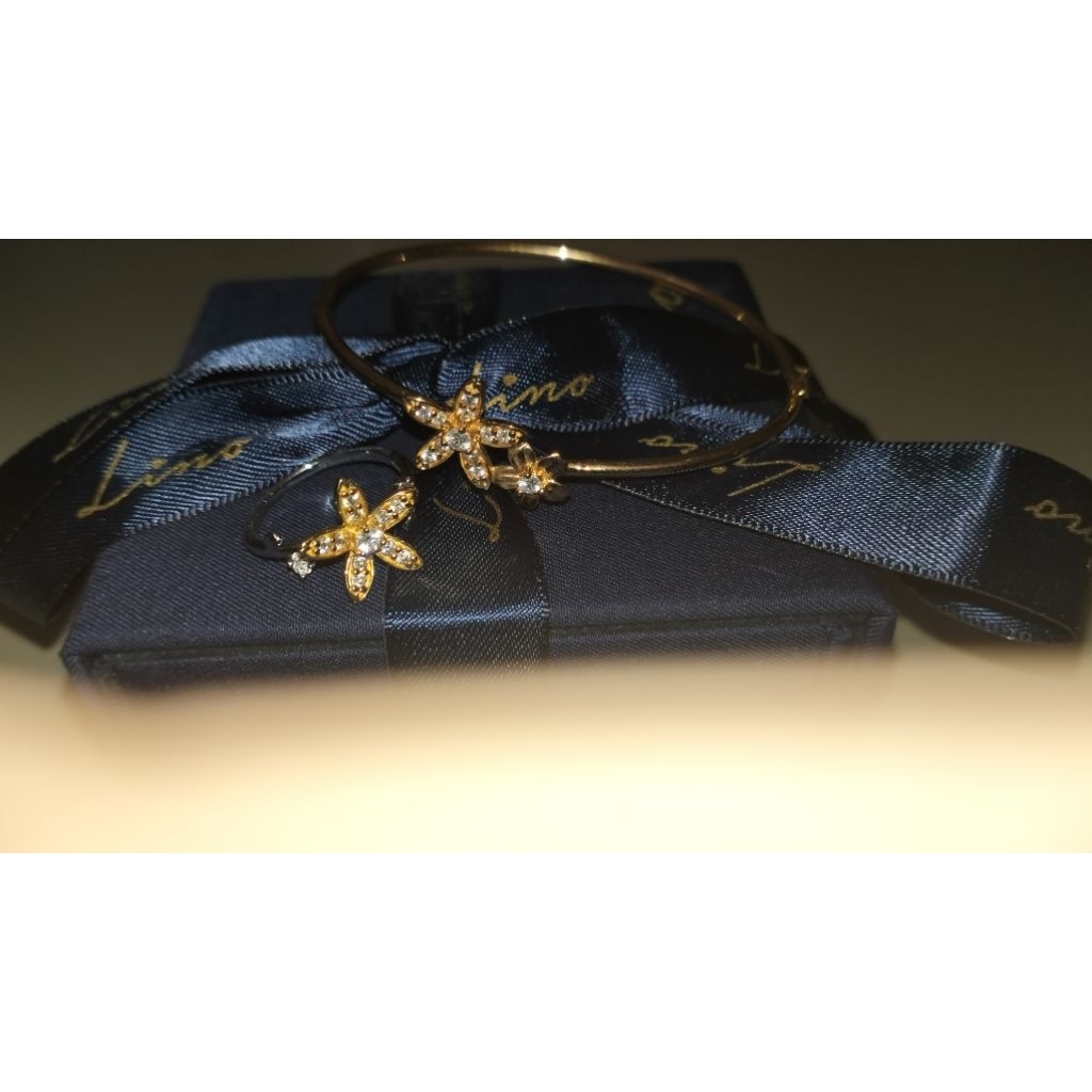 cincin Hala Gold flowers