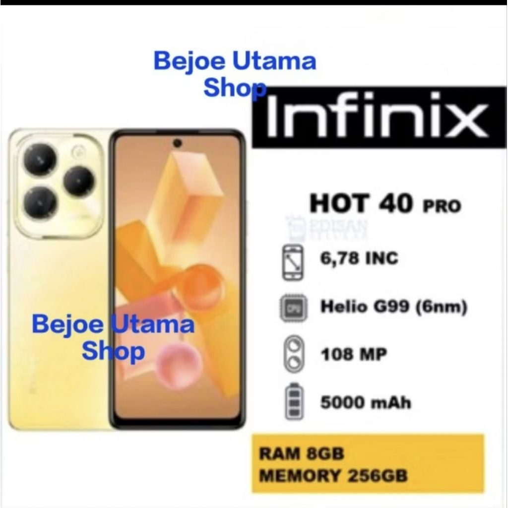 Infinix Hot 40 Pro ram 12 Garansi Resmi
