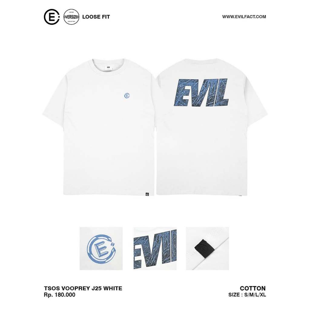 EVIL ARMY T-SHIRT - TSOS VOORPREY J25 WHITE