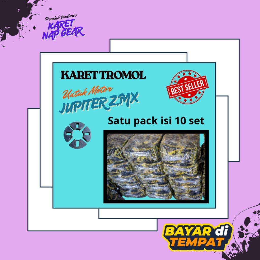 Karet Tromol Nap Gear JupiterZ/Mx/Vixion/VegaR/Zr/Fiz R/Force  Satu Pack Isi 10 Set