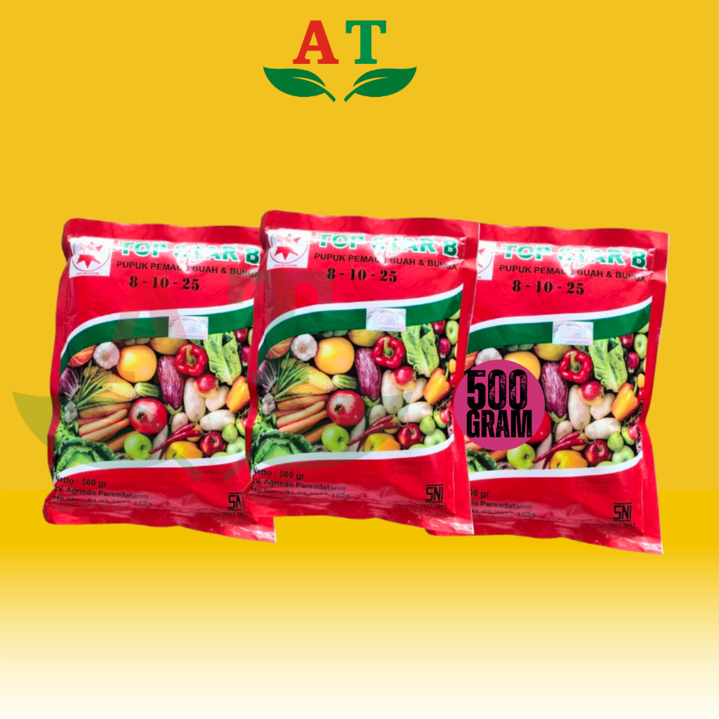 TOP STAR-B 8-10-25 | Pupuk Pemacu Buah & Bunga 500Gram