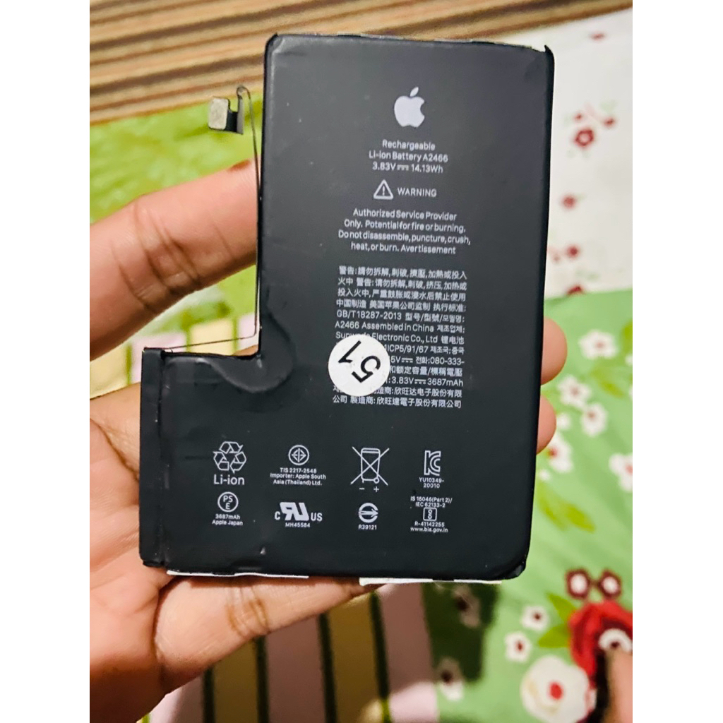 baterai iphone 12 pro max copotan