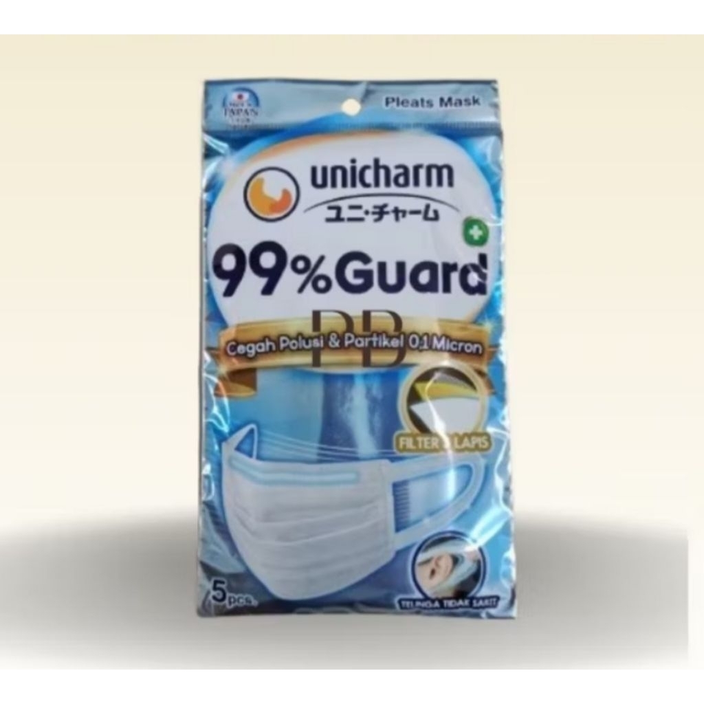 Masker Unicharm 99% Guard 1 pack isi 5 pcs