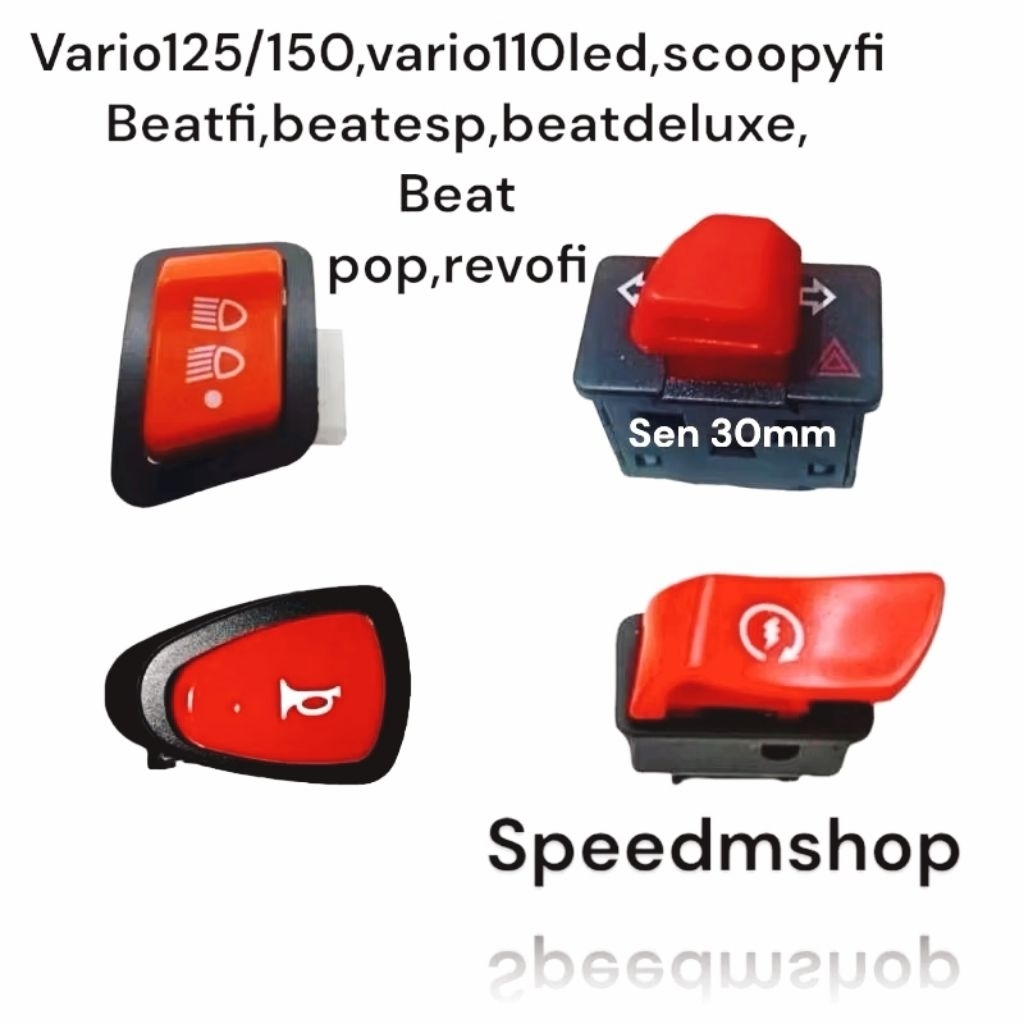 SAKLAR VIETNAM SAKLAR TOMBOL MERAH VETNAM BEATFI BEAT ESP BEATDELUXE VARIO125/150...