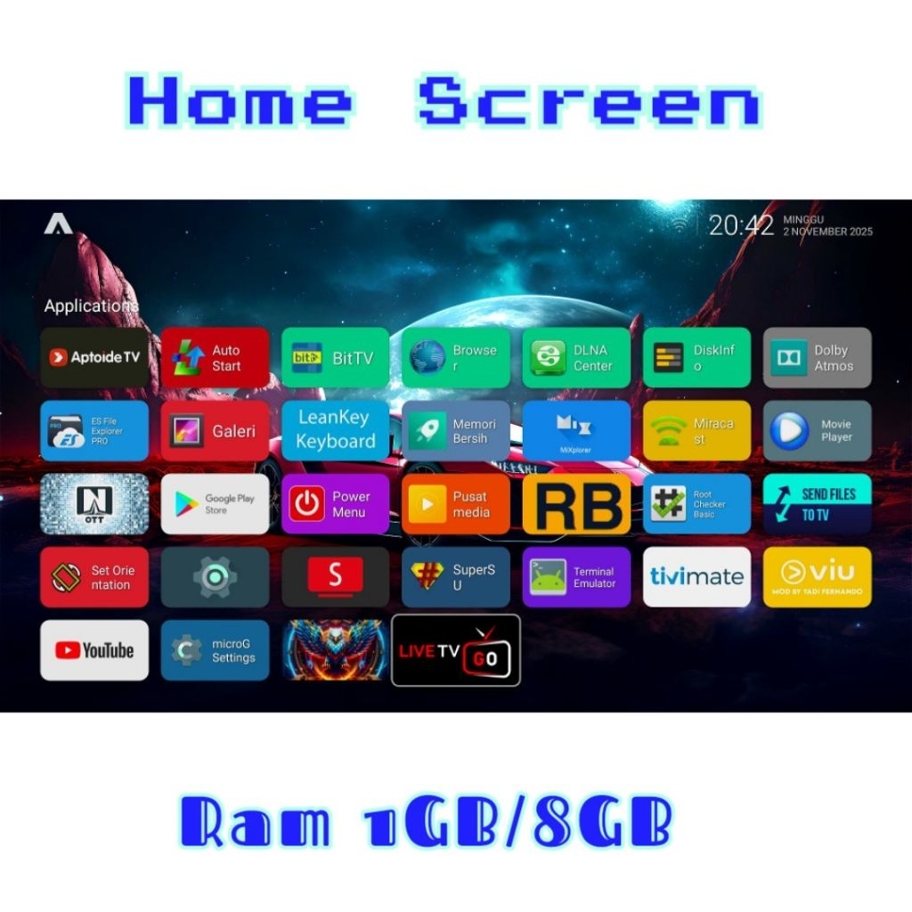 STB Android hg680p Fullset siap pakai