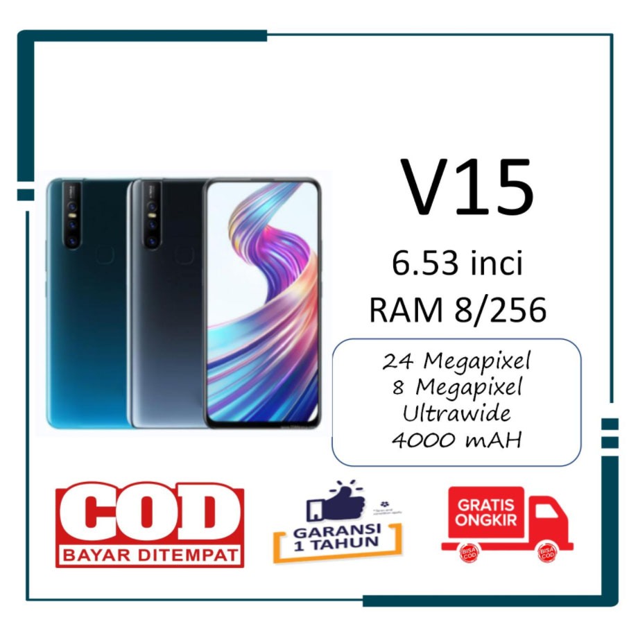 new vivo v15 ,y17 ram 8/256gb ,y67 ram 6/128gb baru layar lebar 6.53 inci Fullset hp murah jaringan 