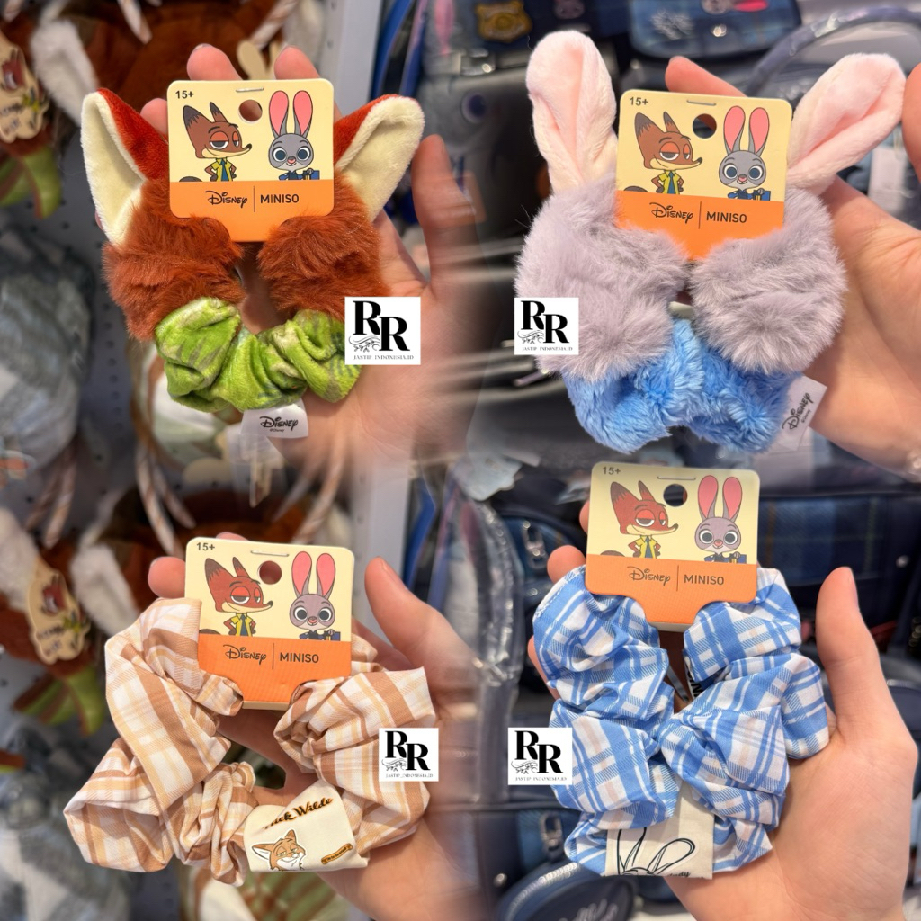 Miniso x Zootopia - Ikat Rambut / Disney Zootopia Collection Hair Tie Fluffy or Reguler (Nick / Judy