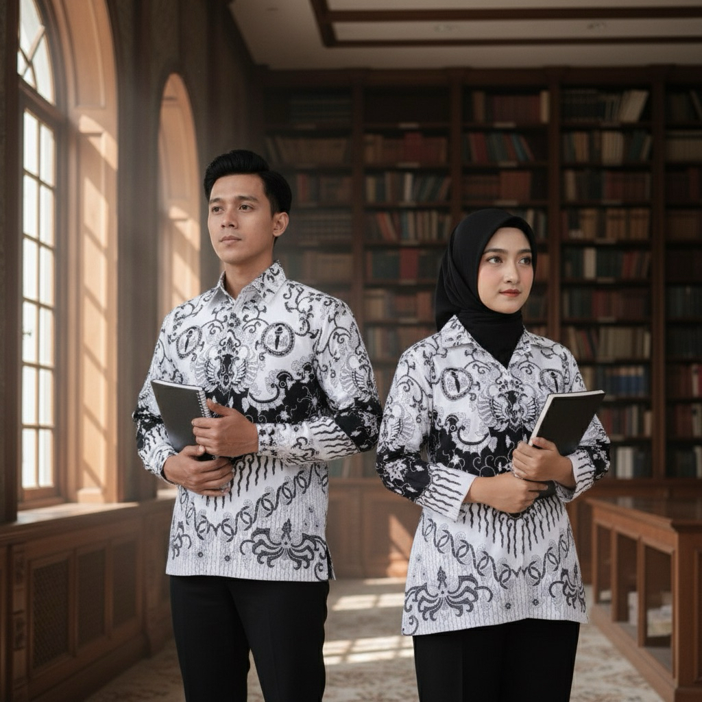KUSUMA BANGSA Seragam PGRI Pria Premium Katun Furing – Bahan Halus & Rapi Seragam PGRI Pria Wanita P