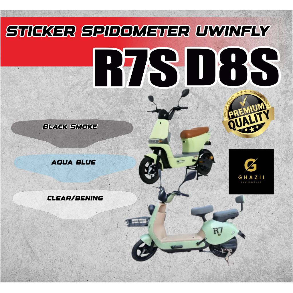 Sticker Anti Gores Spidometer Sepeda Listrik Uwinfly R7S D8S  Aksesoris Sepeda Listrik Uwinfly R7S D
