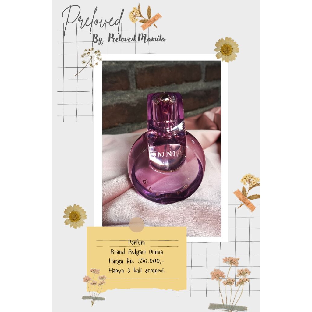 TERMURAH Preloved.Mamita Parfum ori Brand Bvlgari Omnia