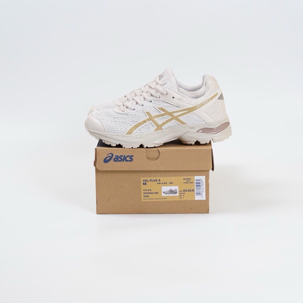 TATI asics gel flux 4 cream gold