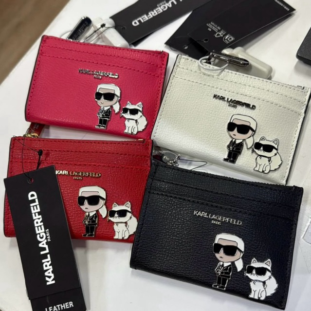 DOMPET KARTU UANG KOIN KARL LAGERFELD CARD CASE DUO EURO PIN WALLET