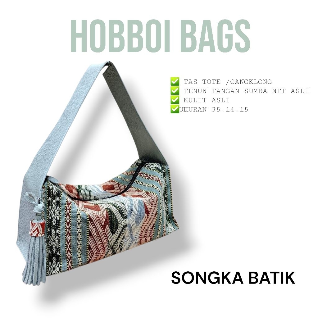TAS TENUN NTT CANGKLONG BAGS WANITA ETNIK KULIT ASLI TENUN SUMBA NTT